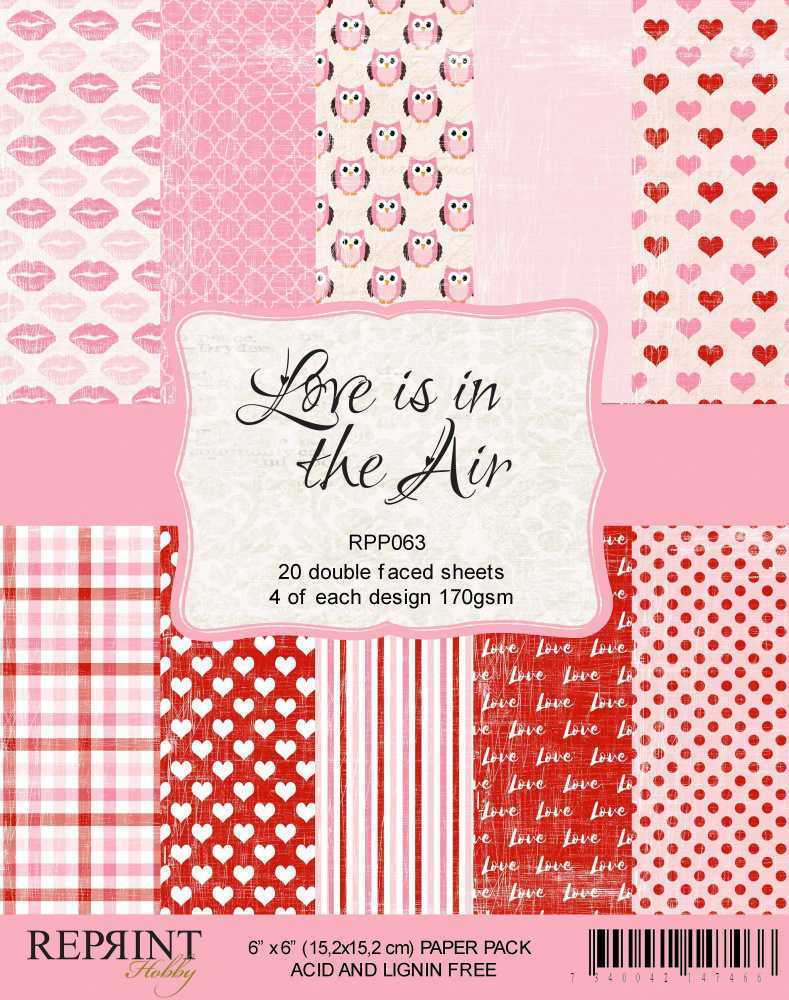 Reprint - 6x6 - RPP063 - Love is in the Air pack - Kreativ Scrapping