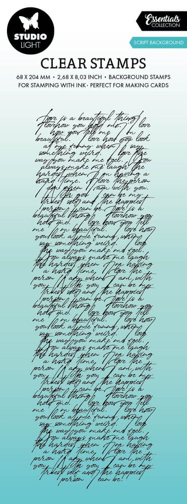 Studio Light - 549 - Essentials Clear Stamps Script Background ...