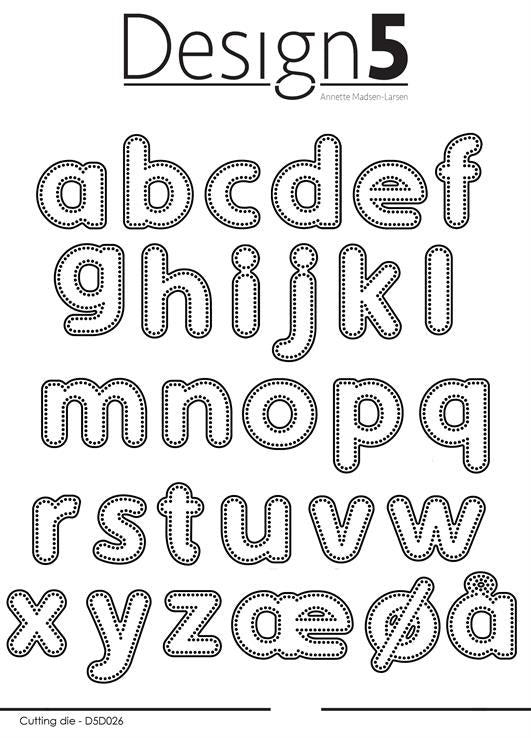 Dotted R Lower Case Design5 - Dies - D5D026 - Dotted Alphabet - Lower Case - Kreativ Scrapping