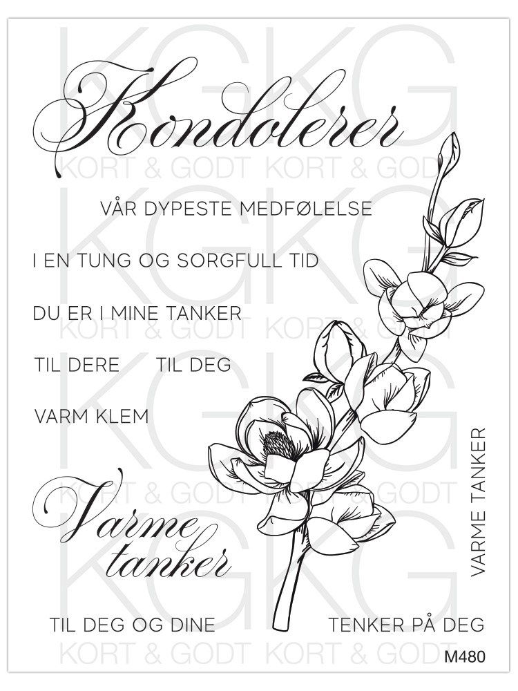 Kort & Godt - M-480 - Kondolerer - Kreativ Scrapping